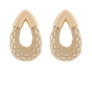 Raffia Teardrop Earrings